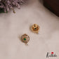 Simple Floral Motifs AD Stud Earrings With Pearl Drop E1112 (Available In 2 Colors)