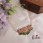 Royal Jadau Kundan Peacock Pearls choker with Green Drops NC2500