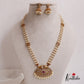 Elegant Triple Layered Pearl Strands With Elephant Motifs Pendant Haaram LH2013