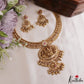 Gorgeous Antique Nagas Lakshmi Motifs Temple Necklace With Pearl Bead Drops NC3227 (Available In 2 Colors)