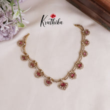 Simple American Diamond Drop Pendants Necklace Set NC1991 (Available in 2 Colours)