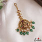 Pretty Antique Lakshmi Peacock Motifs Jadau Maang Tikka With Pearl Bead Drops MT407 (Available In 3 Colors)