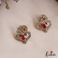 Elegant Peacock Motifs AD Stud Earrings E1123 (Available In 2 Colors)