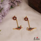 Trendy Floral Peacock Motifs Jadau Earrings E1152