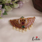 Stunning Peacock Motifs Jadau Hair Clip With Pearl Drops J354 (Available In 2 Colors)