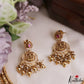 Gorgeous Antique Nagas Lakshmi Motifs Temple Necklace With Pearl Bead Drops NC3227 (Available In 2 Colors)