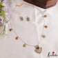 Pretty Floral Motifs CZ Invisible Chain NC3250 (Available In 6 Colors)