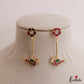 Trendy Floral Peacock Motifs Jadau Earrings E1152