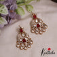 Sparkling Teardrop AD Victorian Chandbali Earrings E1063 (Available In 4 Colors)