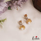 Pretty Floral Motifs CZ Jhumkas With Pearl Drop E1124 (Available In 2 Colors)