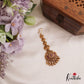 Beautiful Antique Peacock Motifs Kemp Maang Tikka With Golden Bead Drops MT363 (Available In 2 Colors)