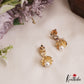 Pretty Floral Motifs CZ Jhumkas With Pearl Drop E1124 (Available In 2 Colors)