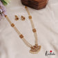 Classic Triple Layered Pearl Strands With Elephant Mango Motifs Pendant Haaram LH2011