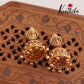 Premium Lakshmi Jhumka with Golden Beads Drops E698 (Available in 2 Colors)