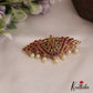 Classic Floral Motifs Jadau Hair Clip With Pearl Drops J355 (Available In 2 Colors)