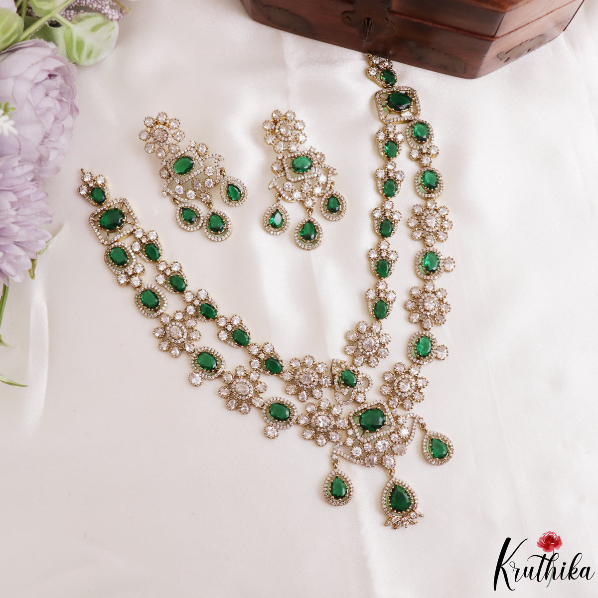Premium AD/Victorian Necklace NC3311 (Available in 5 colours)
