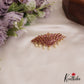 Classic Floral Motifs Jadau Hair Clip With Pearl Drops J355 (Available In 2 Colors)