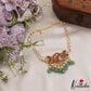 Gorgeous Peacock Floral Motifs Jadau Choker With Triple Strand Pearl Chain NC2622