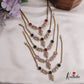 Simple AD Stone Floral  Necklace Set NC2229  (Available in 5 Colours)