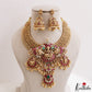 Grand 24K Gold-Inspired Antique Nagas Lakshmi Elephant Motifs Jadau Necklace NC3260 (Detachable Pendants)