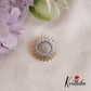 Sparkling AD Floral Chandra Surya Hair Ornaments J306