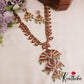 Stunning Mango Motifs Kemp Necklace With Green Bead Drops NC2829