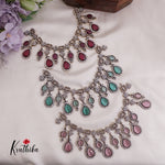 Beautiful AD Victorian Necklace with Pendant Drops NC2337 (Available in 3 Colours)