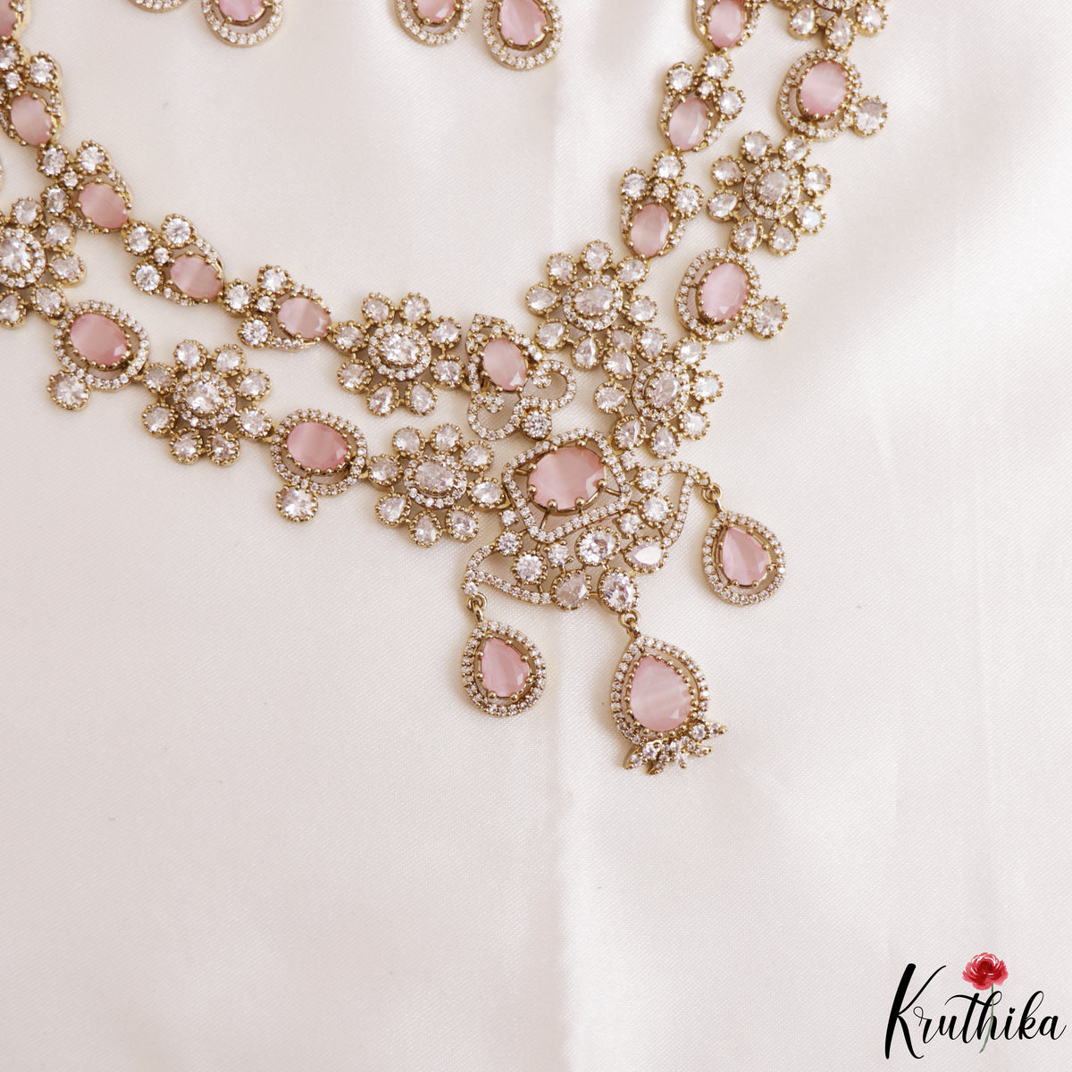 Premium AD/Victorian Necklace NC3311 (Available in 5 colours)