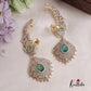 Premium AD Sparkling Peacock Teardrop Earcuff E789
