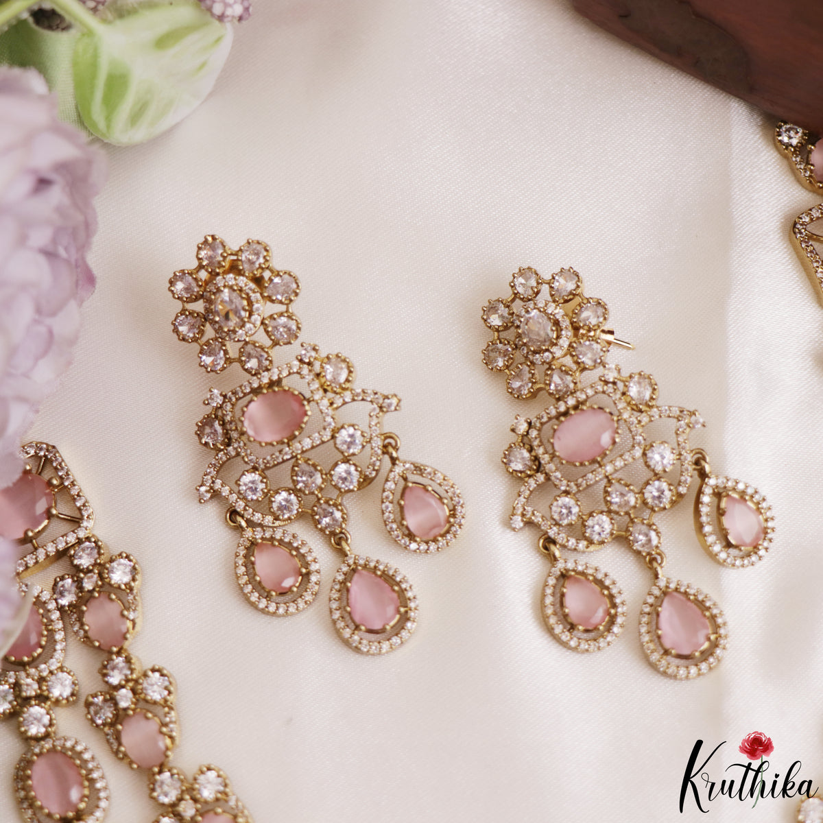 Premium AD/Victorian Necklace NC3311 (Available in 5 colours)