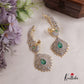 Premium AD Sparkling Peacock Teardrop Earcuff E789