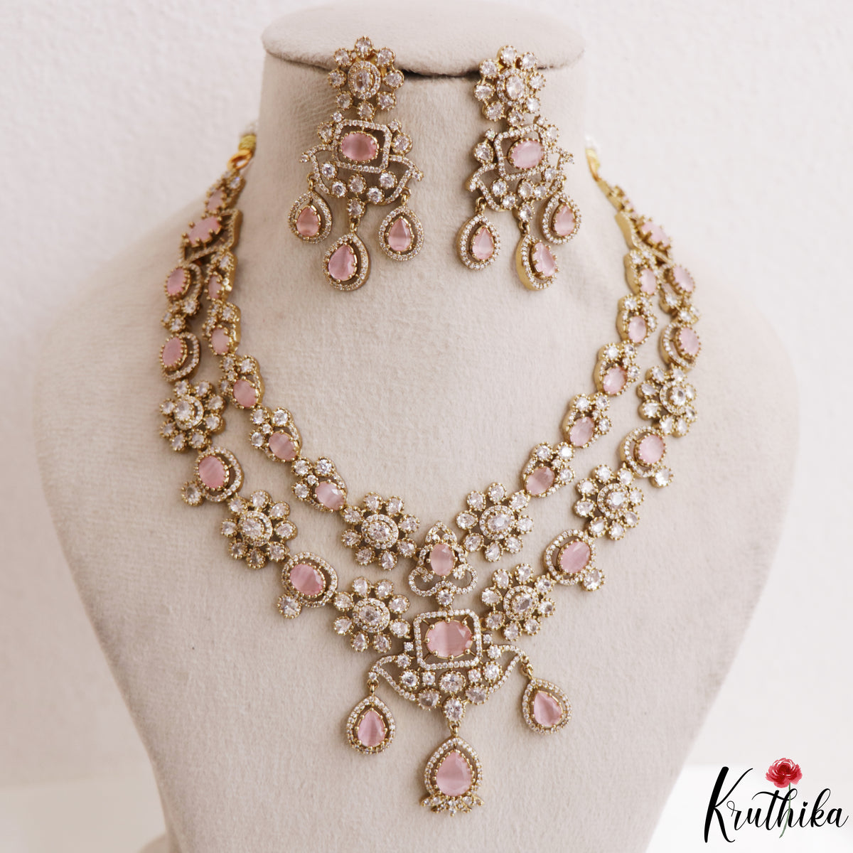 Premium AD/Victorian Necklace NC3311 (Available in 5 colours)
