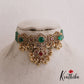 Gorgeous CZ Victorian Choker With Multi Strand Pearl Chain  NC2605 (Available in 2 Colors)