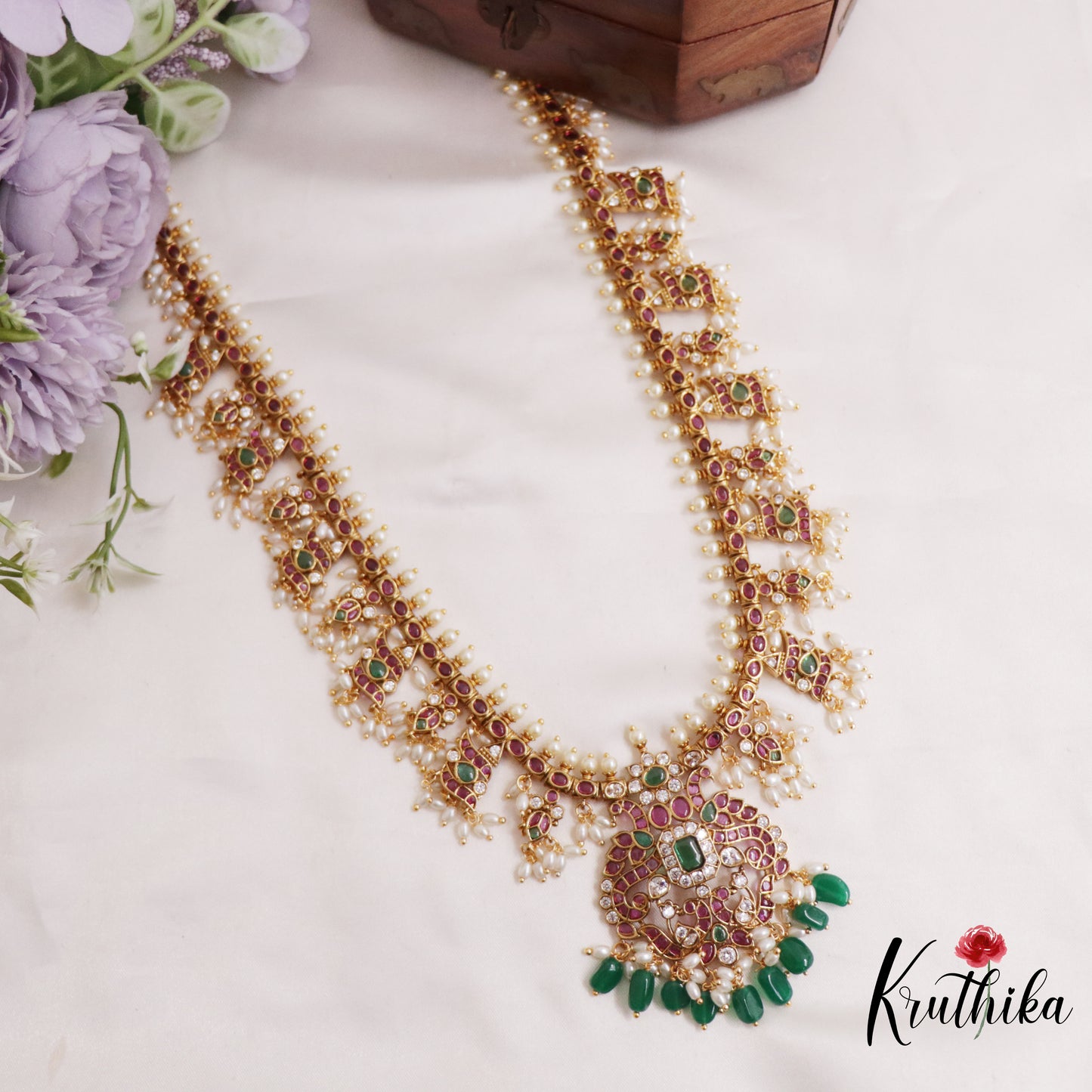 Premium Peacock Kemp Guttapoosalu Haaram LH2017