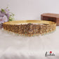 Premium AD Temple Lakshmi Ganesha Design Hip Belt With Green Beads V304