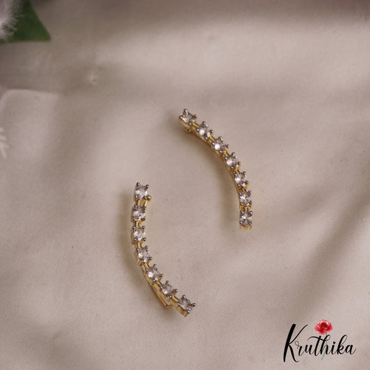 Sparkling AD Stones Ear Climbers E931