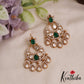 Sparkling Teardrop AD Victorian Chandbali Earrings E1063 (Available In 4 Colors)