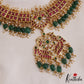 Stunning Peacock Motifs Kemp Choker With Bead And Pearl Drops  NC2612