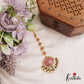 Beautiful Floral Peacock Motifs Jadau Maang Tikka With Pearl Drops MT369