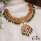 Stunning Peacock Motifs Kemp Choker With Bead And Pearl Drops  NC2612