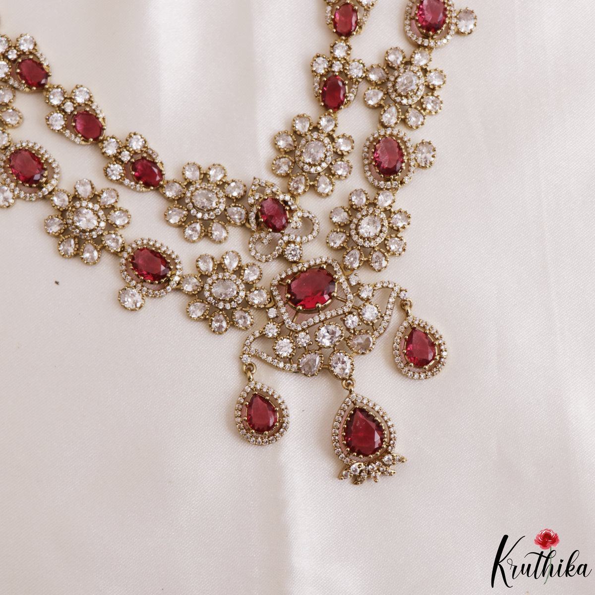 Premium AD/Victorian Necklace NC3311 (Available in 5 colours)