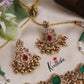 Gorgeous CZ Victorian Choker With Multi Strand Pearl Chain  NC2605 (Available in 2 Colors)