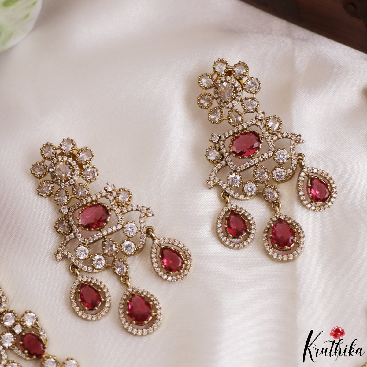 Premium AD/Victorian Necklace NC3311 (Available in 5 colours)