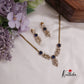 Simple AD Stone Floral  Necklace Set NC2229  (Available in 5 Colours)