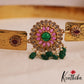 Trendy Floral Motifs Hip Belt With Green Bead Drops V368