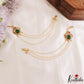 Sparkling CZ Peacock Motifs Multi Pearl Strand Earchains EC227 (Available In 2 Colors)