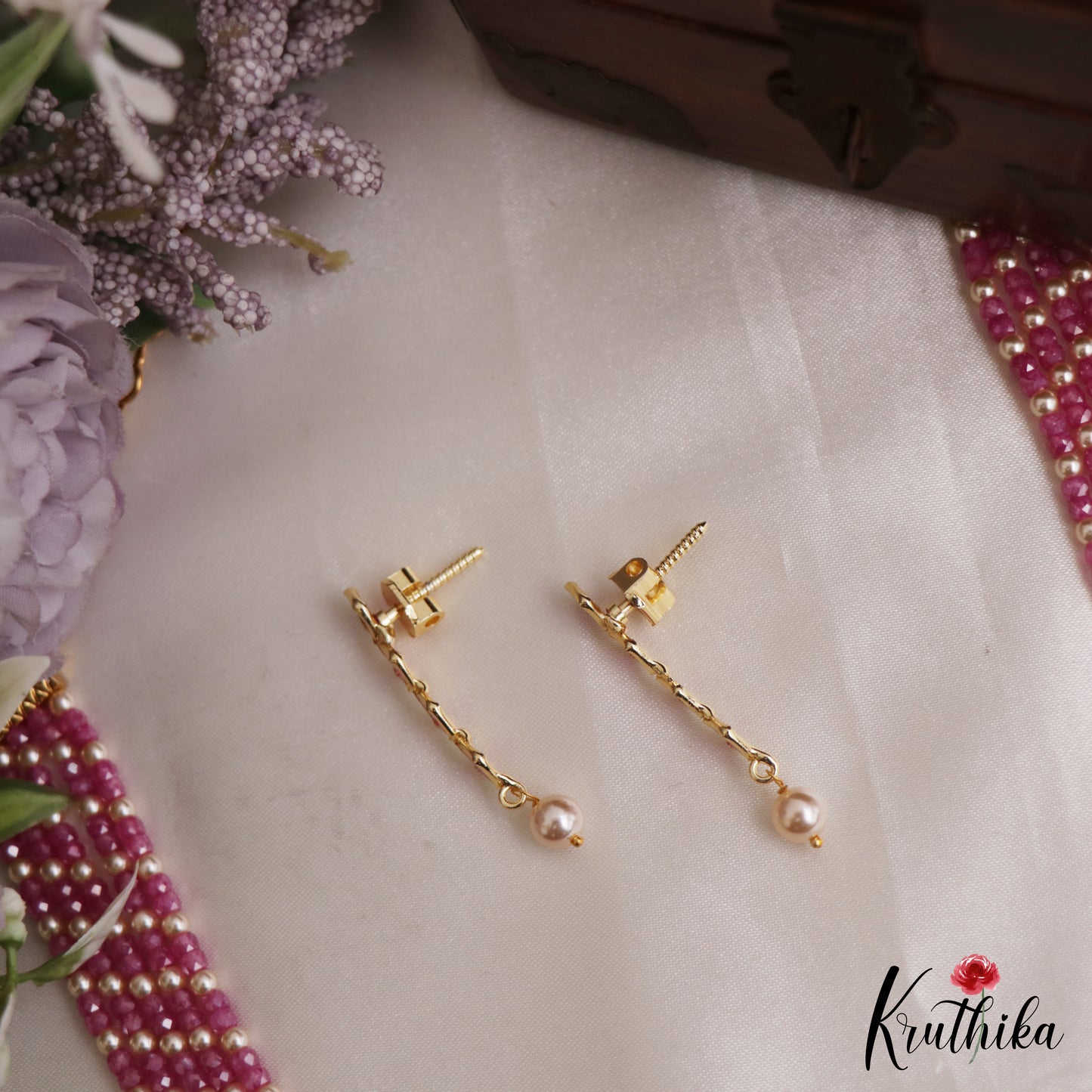 Trendy Square Motifs Multi Layer Pearl Bead Haaram LH2134 (Available In 5 Colors)
