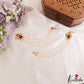 Sparkling CZ Peacock Motifs Multi Pearl Strand Earchains EC227 (Available In 2 Colors)