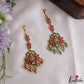 Elegant Antique Lakshmi Motifs Jadau Maang Tikka With Golden Bead Drops MT404 (Available In 4 Colors)