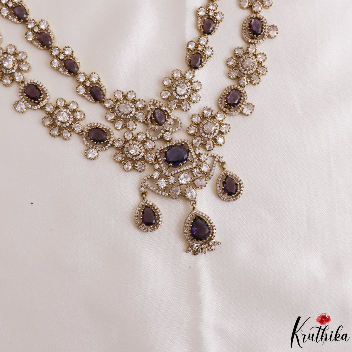 Premium AD/Victorian Necklace NC3311 (Available in 5 colours)